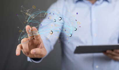 Global digital connections with technology