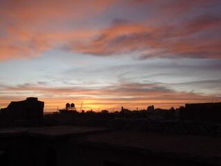 Naklejka na ściany i meble [Peru] sunset view in arequipa city