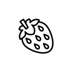 Strawberry icon in vector. Logotype;