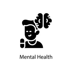 Mental Health vector Solid Icon Design illustration. Activities Symbol on White background EPS 10 File