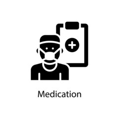 Medication vector Solid Icon Design illustration. Activities Symbol on White background EPS 10 File