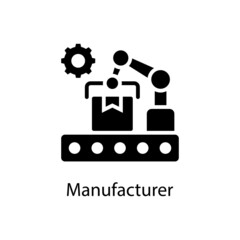 Manufacturer vector Solid Icon Design illustration. Activities Symbol on White background EPS 10 File