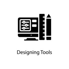 Designing Tools vector Solid Icon Design illustration. Activities Symbol on White background EPS 10 File