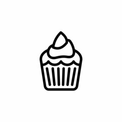 Cup Cake icon in vector. Logotype;