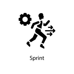 Sprint vector Solid Icon Design illustration. Activities Symbol on White background EPS 10 File