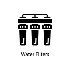 Water Filters vector Solid Icon Design illustration. Activities Symbol on White background EPS 10 File