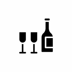 Wine icon in vector. Logotype;