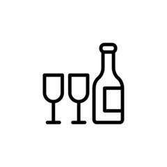 Wine icon in vector. Logotype;