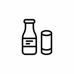 Milk icon in vector. Logotype;