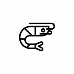 Shrimp Prawn icon in vector. Logotype;