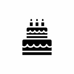 Cake icon in vector. Logotype;