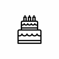 Cake icon in vector. Logotype;