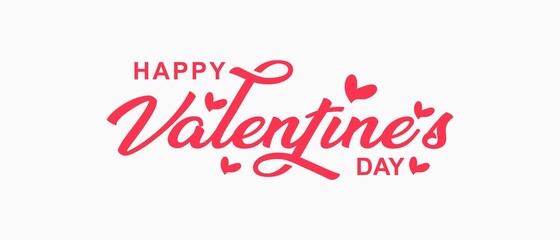 Valentines Day. Script lettering design. Happy Valentine's Day