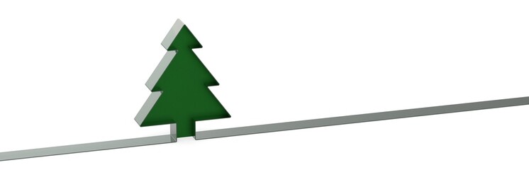 Fototapeta premium Merry christmas card banner with christmas tree