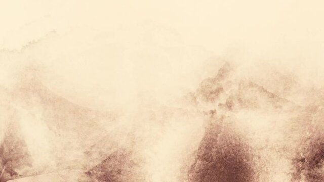 抽象的　水墨画　パターン　動画