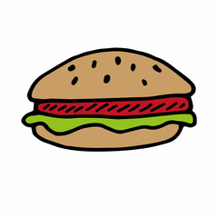 
vector illustration of burger 