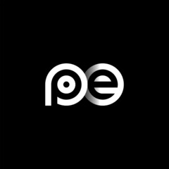 PE Letter Initial Logo Design Template Vector Illustration