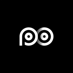 PO Letter Initial Logo Design Template Vector Illustration