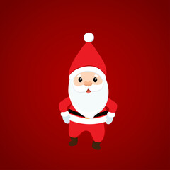 Christmas Greeting Card with Santa Claus. Vector illustration.