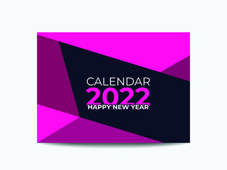 Set Desk Calendar template design with Place for Photo and Company Logo, wall calendar 2022