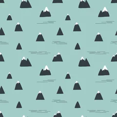 Wallpaper murals Out of Nature Mountains seamless pattern. Children's background. Vector illustration