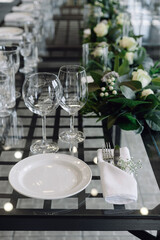 Rustic wedding table setting