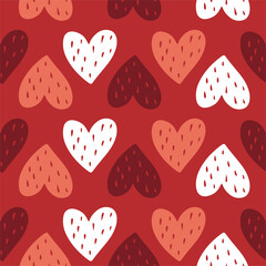 Hearts seamless pattern, lovely romantic background, great for Valentine's Day.