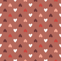 Hearts seamless pattern, lovely romantic background, great for Valentine's Day.