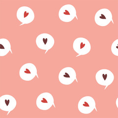 A dialog box with a heart seamless pattern, lovely romantic background, great for Valentine's Day.