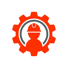 Construction Worker Logo can be used for company, icon, and others.