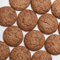 Oatmeal cookies. Healthy homemade sweets. Square