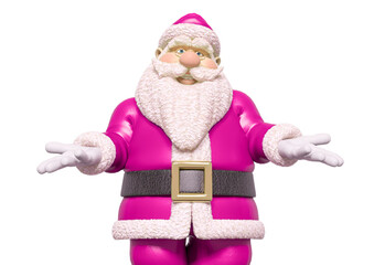 santa claus is saying come to santa in white background