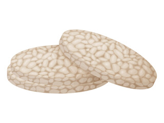 Rice cake. Wholegrain crispbreads isolated on white background.