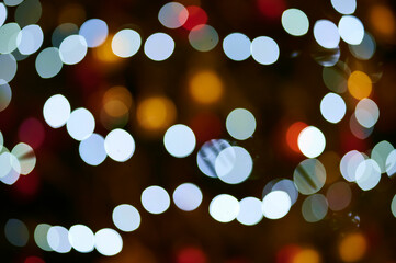 Blurred christmas tree lights