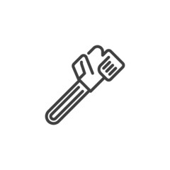 Chain saw line icon