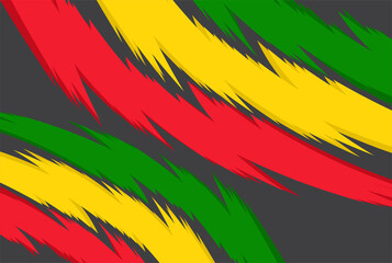 Obraz premium Abstract background with sketch pattern and with Jamaican color theme