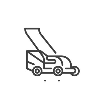recommend clip art: Lawn mower line icon