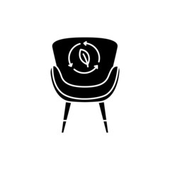 Eco chair color line icon. Pictogram for web page, mobile app