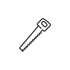 Hand Saw line icon