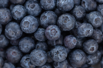 Ripe blueberries on a plate
