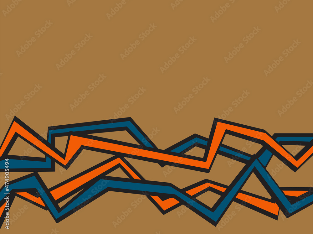 Poster abstract background with gradient jagged zigzag lines pattern