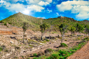 Mountains with nature