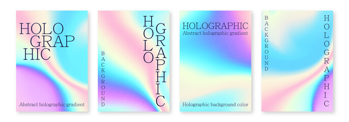 Multicolored bright background with iridescent tints of color. Holographic effect, color gradient transitions.