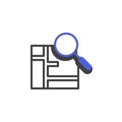 Map search line icon