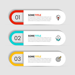 Infographic template with icons and 3 options or steps. Vector