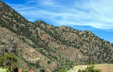 Fototapeta na wymiar Hills and ridges on a Colorado mountain