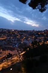 Cityscape of Lisbon in the dusk . Porugal