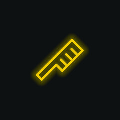 Angular Comb yellow glowing neon icon