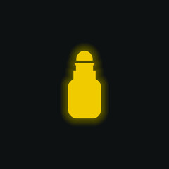 Bathroom Bottle yellow glowing neon icon