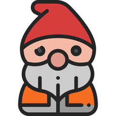 gnome filled outline icon